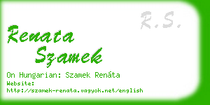 renata szamek business card